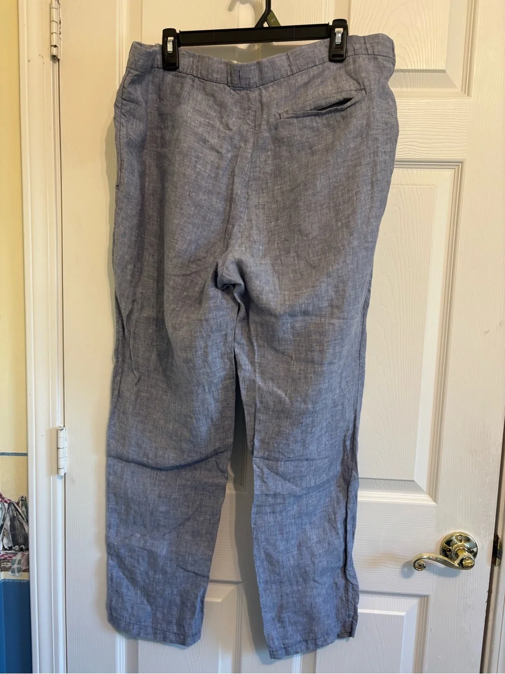 H&M Men's Lightweight Linen Drawstring Pants - Blue Sz US- 36R